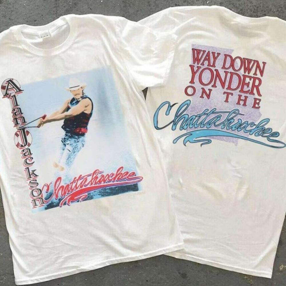 1992 Alan Jackson Way Down Yonder On The Chattahoochee Shirt 1 Sided Shirt